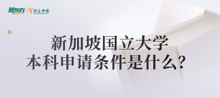 新加坡国立大学本科申请条件是什么？