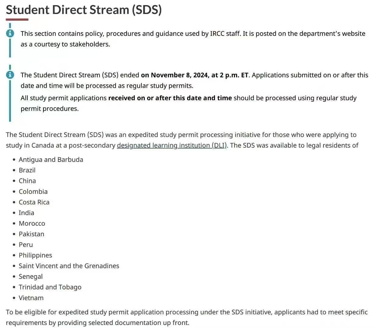 【加拿大】11月8日SDS学签将迎来最新政策变动