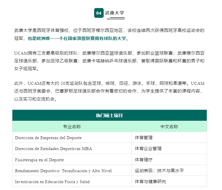 【欧洲】西班牙体育专业推荐院校盘点