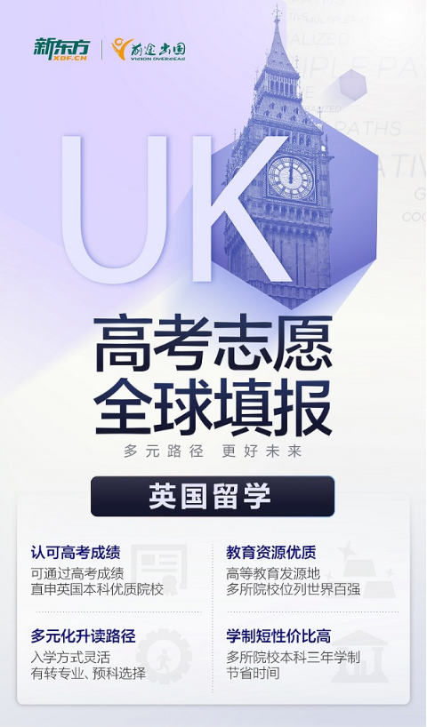 【英国】高考成绩直申英国留学方案