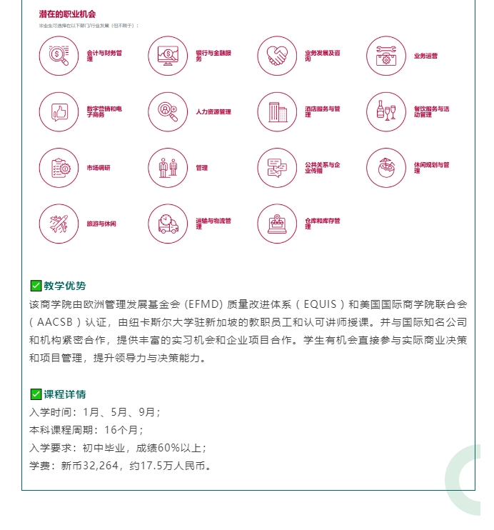 【亚洲】新加坡PSB英澳合作大学及优势专业推荐（上）