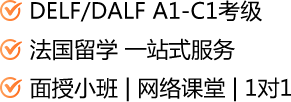 DELF/DALF A1-C1考级 法国留学 一站式服务 面授小班 | 网络课堂 | 1对1
