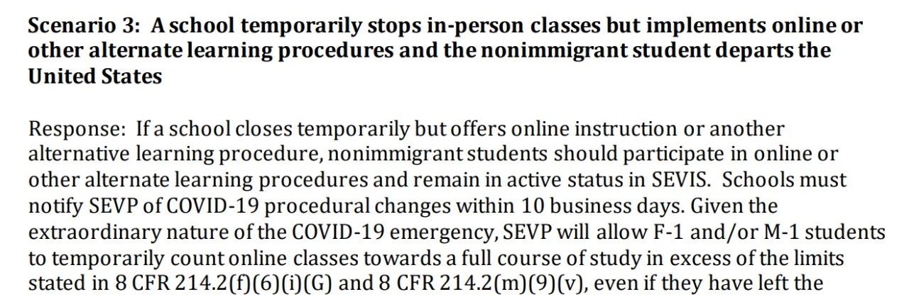 【SEVP回复】疫情当前留学生要不要回国？学生签证会影响吗？