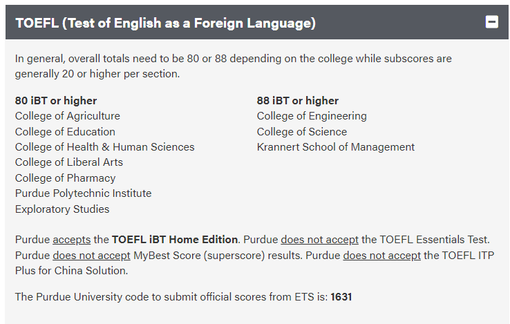 【注意】美国排行前100的大学，哪些明确要求单项分数？