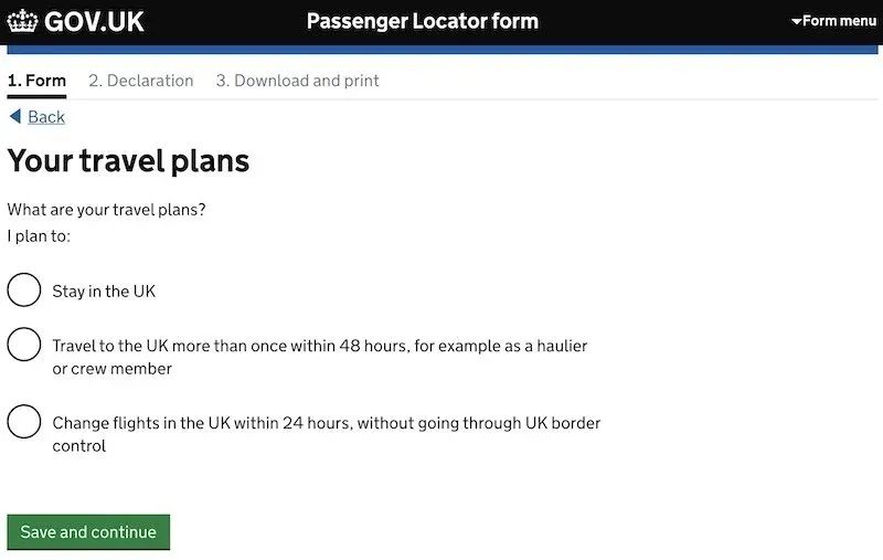 英国入境流程及Passenger Locator Form填写教程
