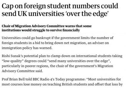 【重磅】英首相计划限招留学生？英国大学强烈反对！