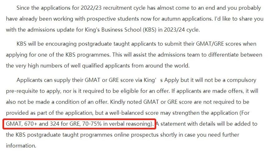 【官宣】2023fall英国这7所大学要求GRE/GMAT成绩