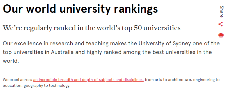 【好消息】悉尼大学在最新的ARWU榜单中再次跃升！