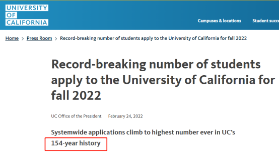 加州大学国际生录取人数再创新低，申请竞争愈发激烈！