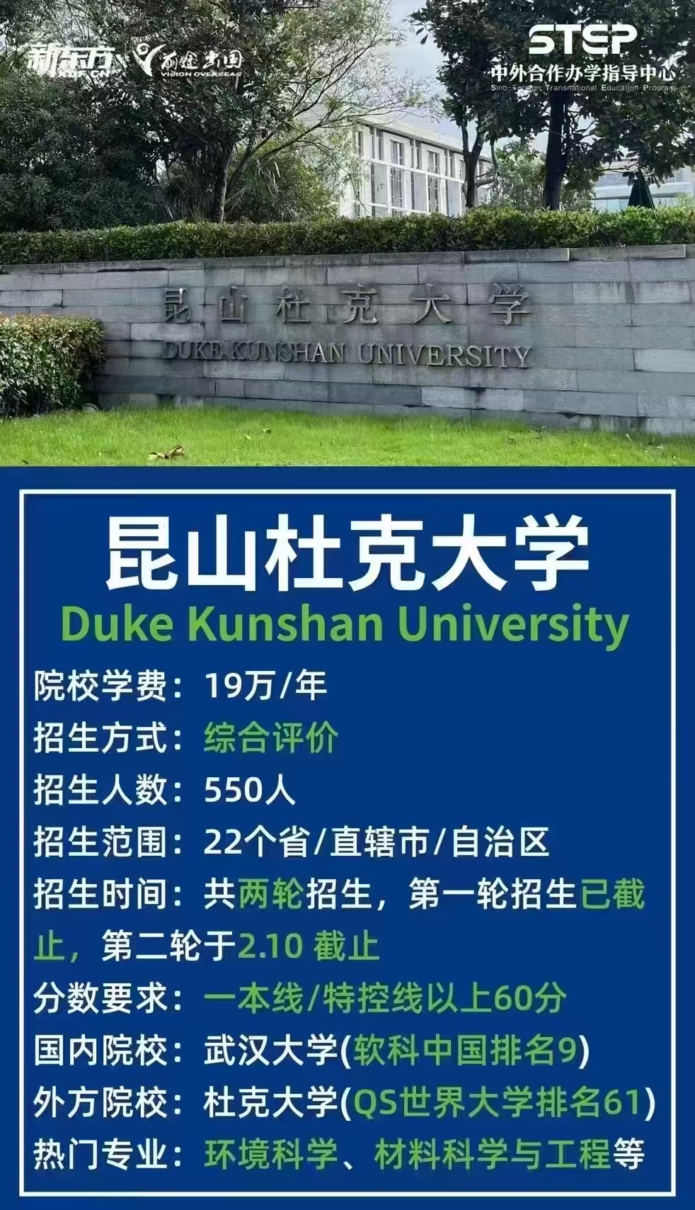 【中外合办】昆山杜克大学第一轮AI面邀已发送，招生进行中！