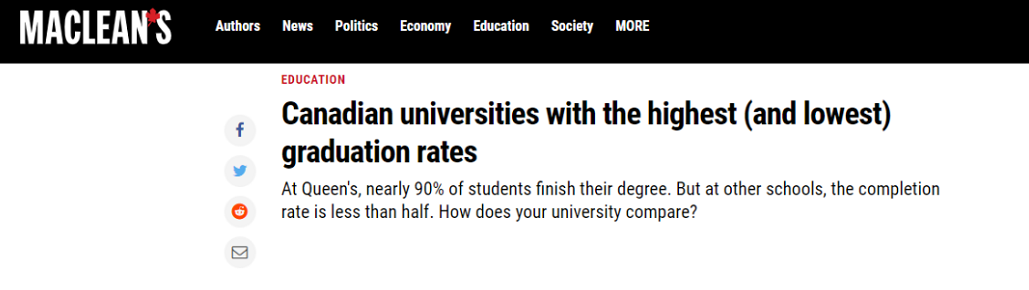 加拿大10所毕业率超低的大学，你能达到毕业要求吗？