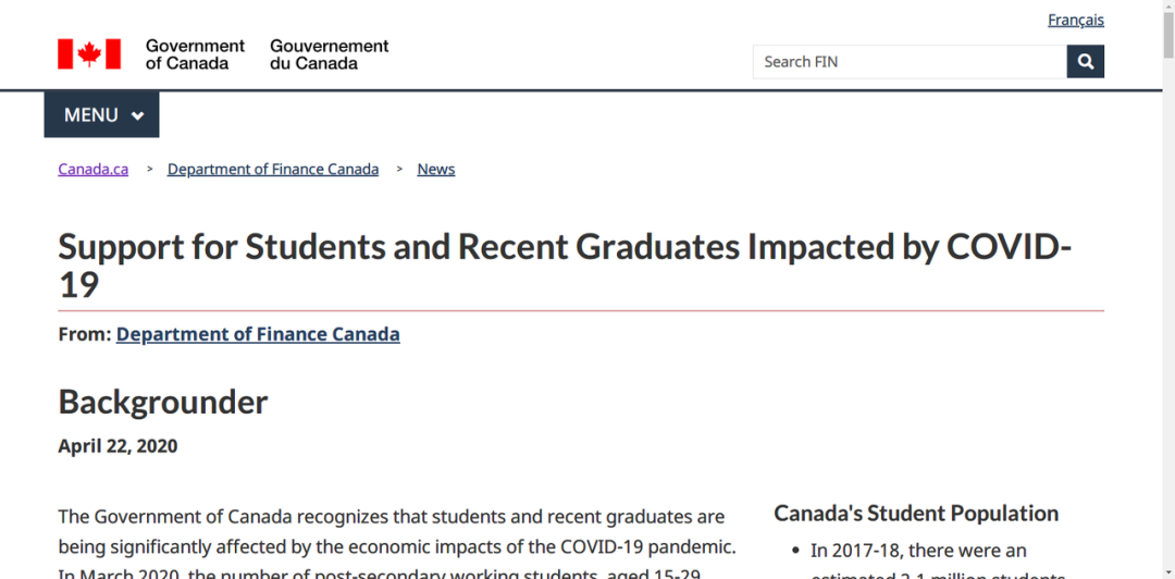 加拿大政府宣布新的学生资助计划和促就业方案