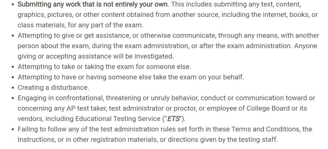 AP考生务必注意！2021AP考试规则条款全整理！