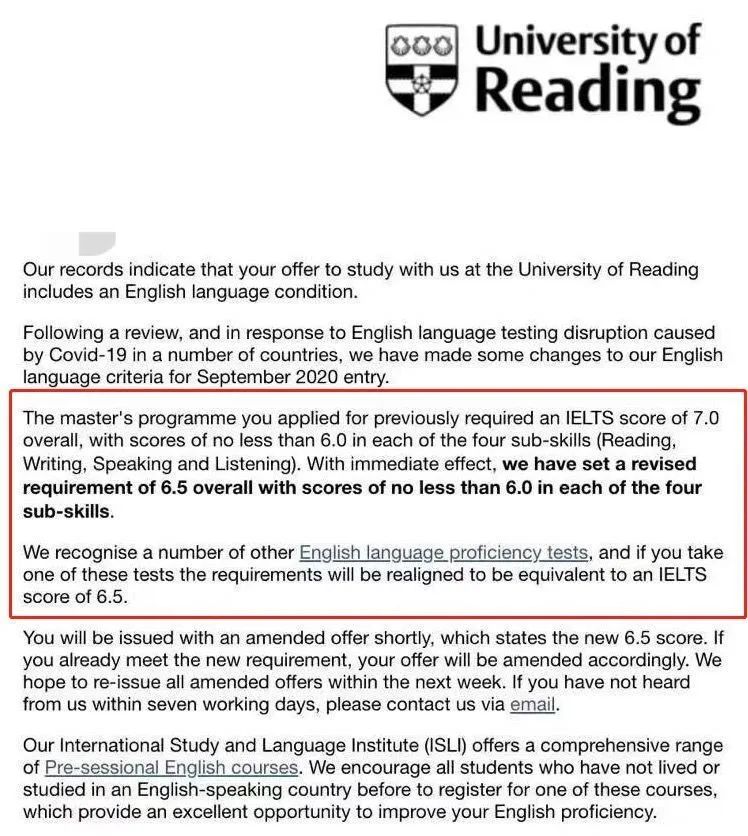 【招生政策】英国多所大学降低直录雅思要求,实行弹性化语言班授课