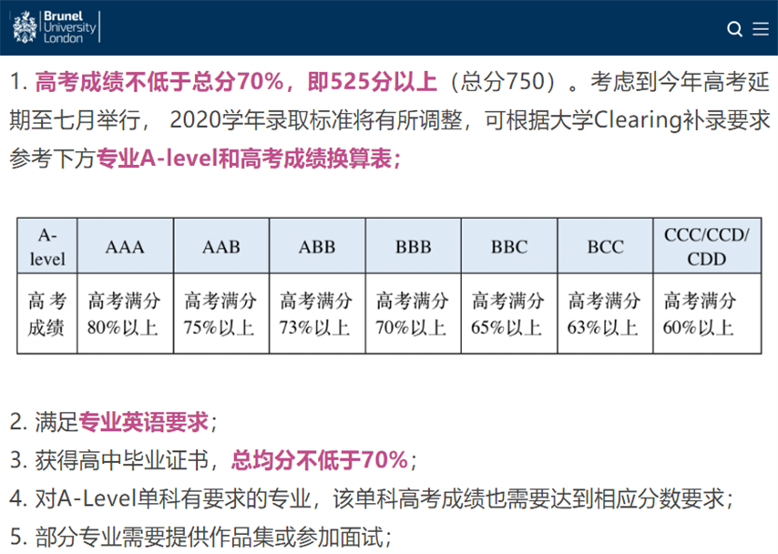 【下篇】这36所英国高校接受中国高考成绩进行申请！