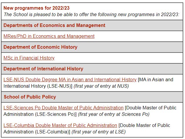 【重大利好】LSE今年计划新增5个硕博专业和15门硕博专业课！