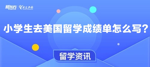 小学生去美国留学成绩单怎么写？