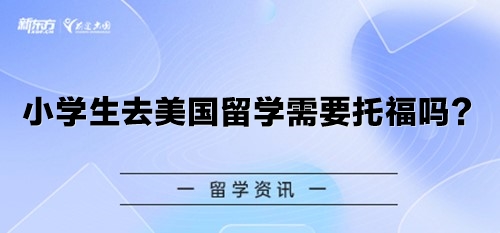 小学生去美国留学需要托福吗？