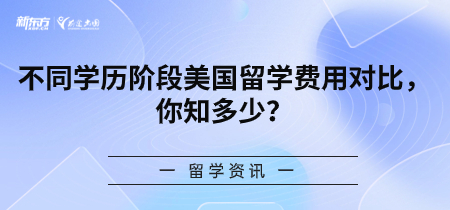 不同学历阶段美国留学费用对比，你知多少？