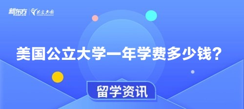 美国公立大学一年学费多少钱？