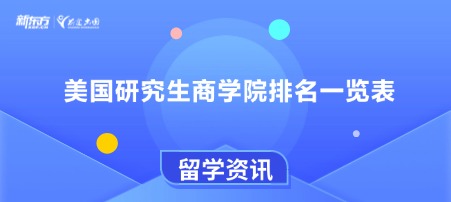 美国研究生商学院排名一览表