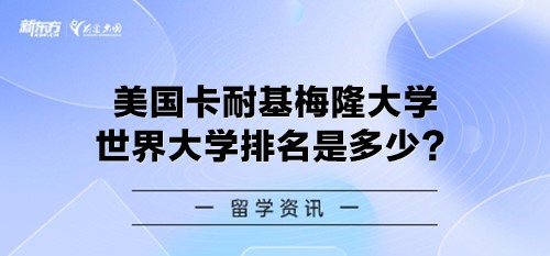 美国卡耐基梅隆大学世界大学排名是多少？