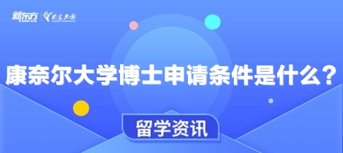 康奈尔大学博士申请条件是什么？