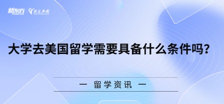 大学去美国留学需要具备什么条件吗？