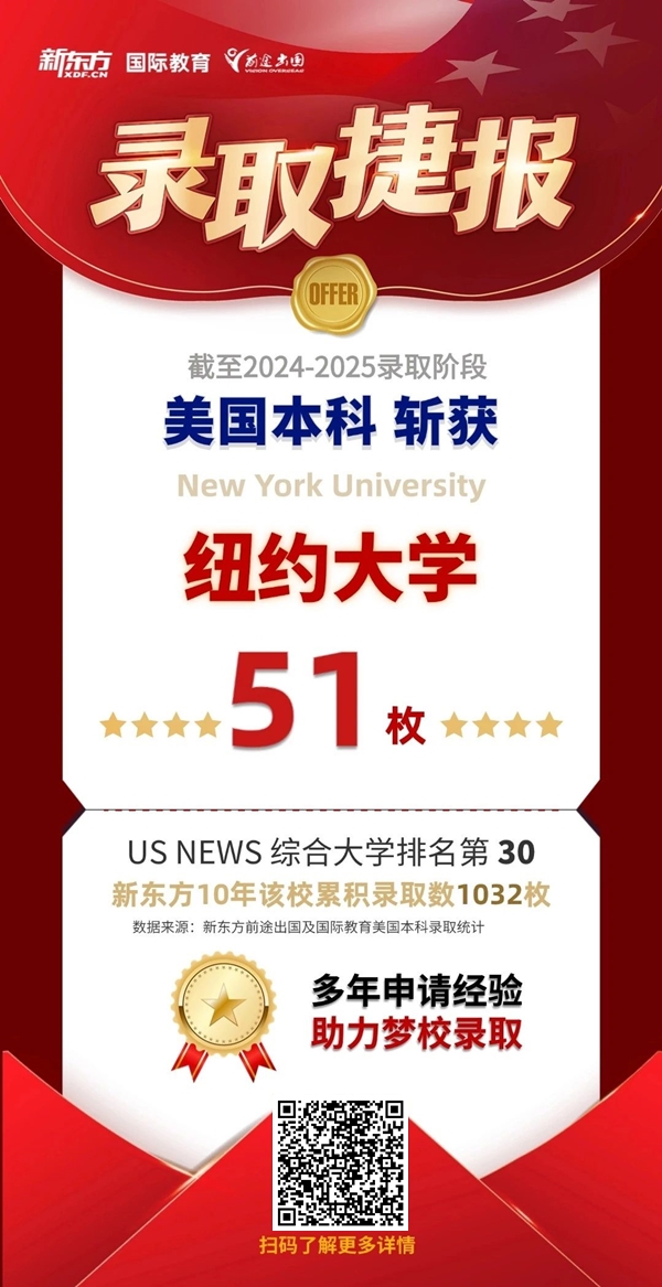 捷报频传 | MIT 3、哥大 1、西北大学 3、纽大 51！