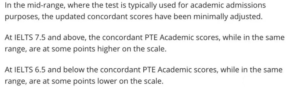 PTE与雅思分数对照标准更改！会影响申请吗？
