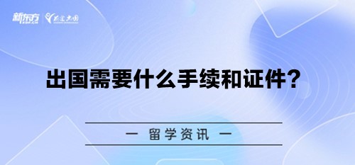 【新疆留学】出国需要什么手续和证件？