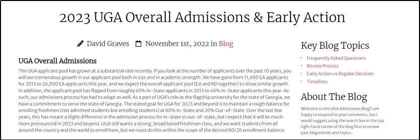 佐治亚大学抢先公布2023年EA申请数据！