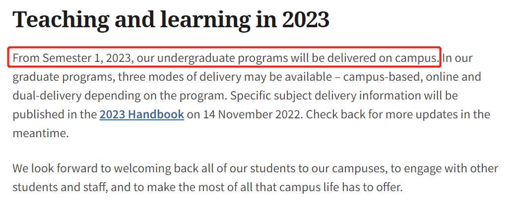 【注意】澳洲网课明年结束？部分大学2023S1授课方式更新！