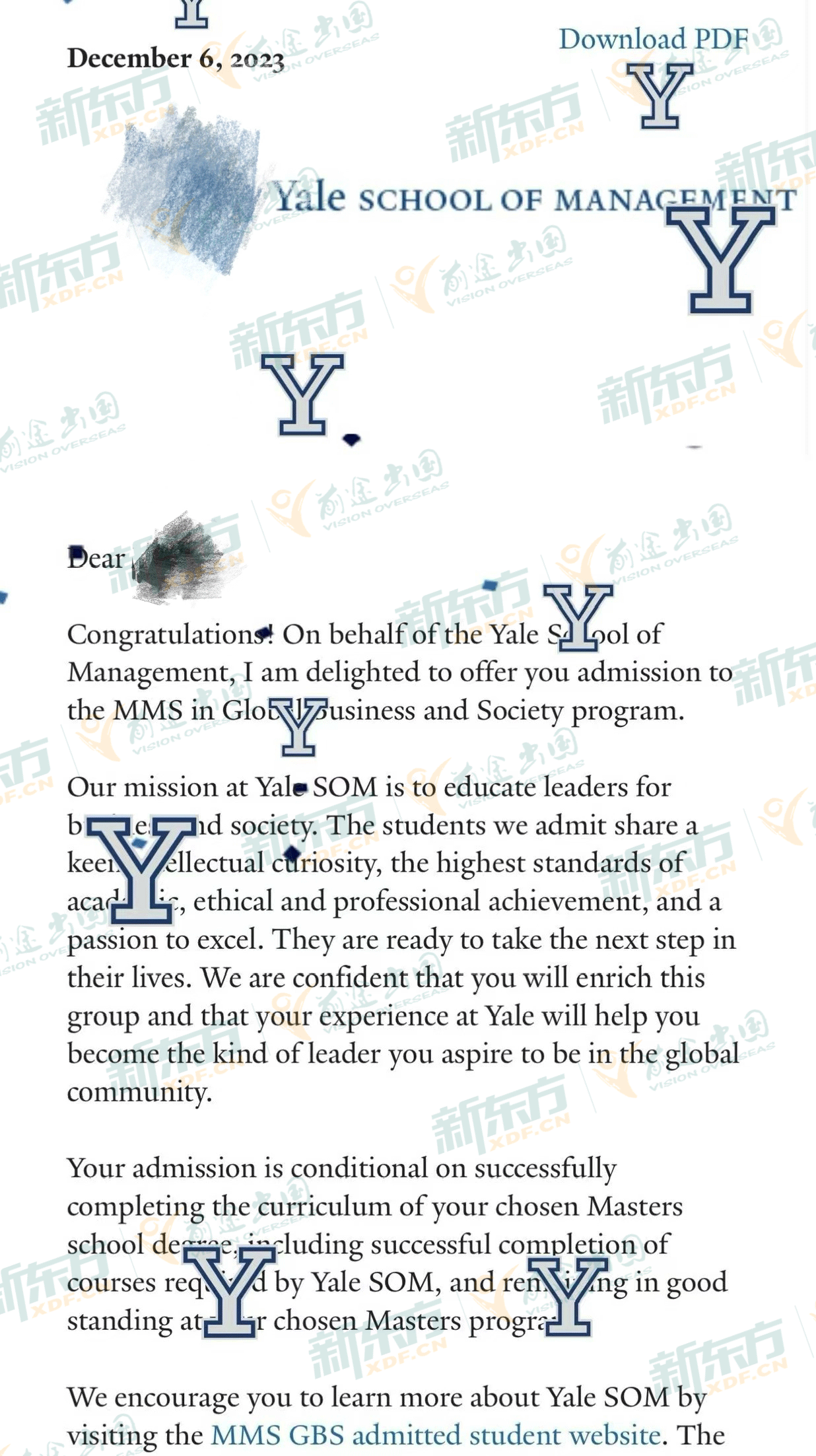 【捷报】成功斩获耶鲁大学管理学硕士offer，TA做对了这些……